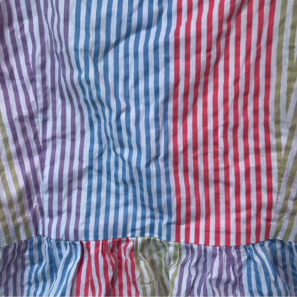 Rogue Collection Colorful Striped Ruffle Blouse - Picture 2 of 5